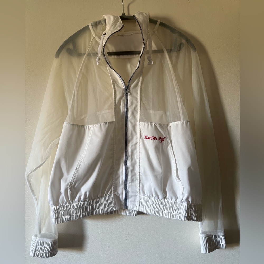 LANA DEL REY Lust for Life White Sheer Hooded Jacket